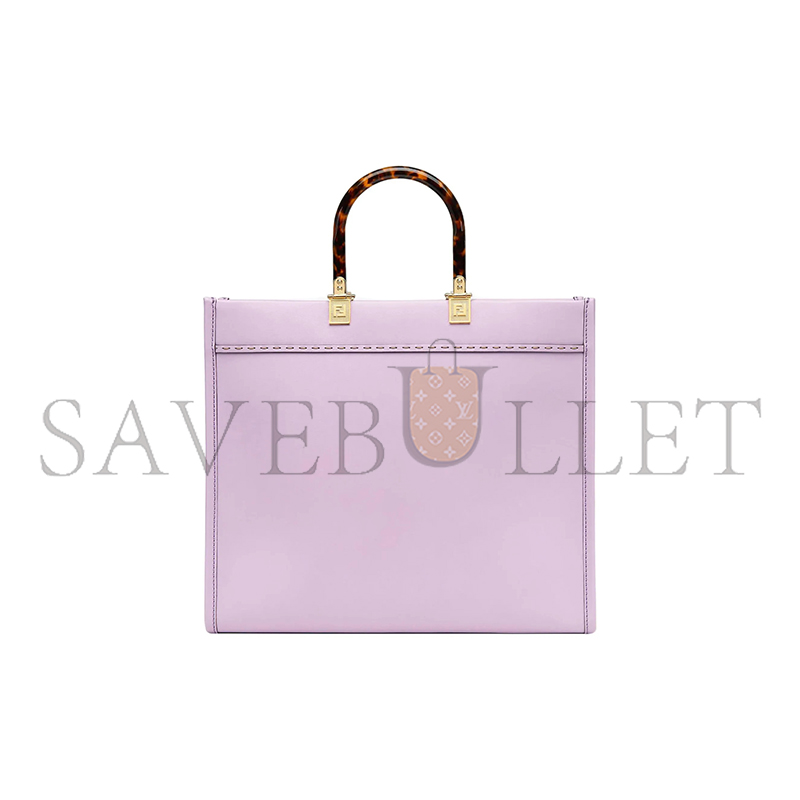 F**di sunshine medium leather tote in purple 8bh386abvlf1hov (35*31*17cm)